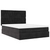 VidaXL Cadre de lit ottoman avec matelas noir 140x200 cm velours