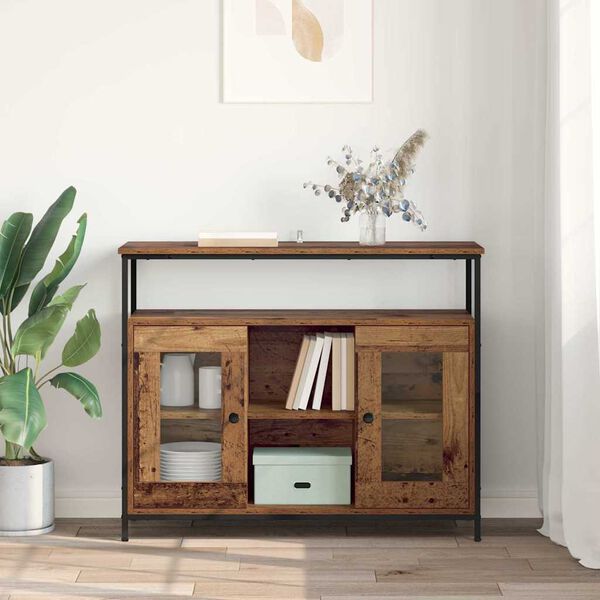 vidaXL Buffet Bois Ancien 100 x 35 x 80 cm Bois d'ingénierie