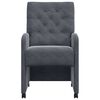 vidaXL Chaises de Salle &agrave; Manger avec Roues 2 pcs Gris fonc&eacute; Velours
