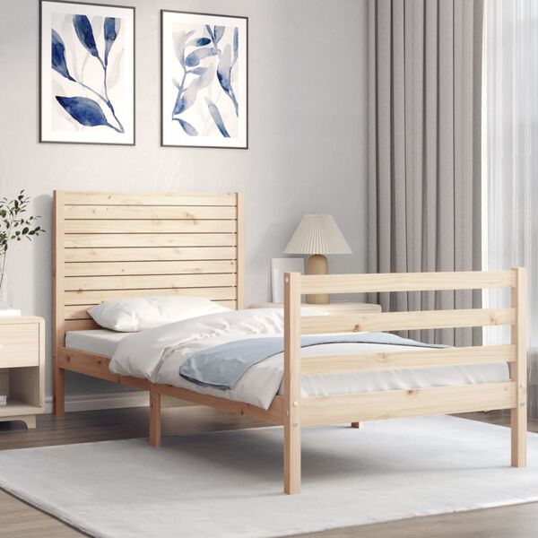 vidaXL Cadre de lit sans matelas bois massif