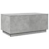 vidaXL Table basse avec lumi&egrave;res LED gris b&eacute;ton 90x50x40 cm