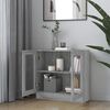 vidaXL Armoire &agrave; vitrine Sonoma gris 82,5x30,5x80 cm Bois d'ing&eacute;nierie