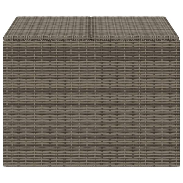 vidaXL Bo&icirc;te de rangement de jardin gris 291L r&eacute;sine tress&eacute;e