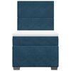 vidaXL Sommier &agrave; lattes de lit avec matelas bleu 90x190 cm velours