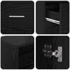 vidaXL Bureau avec porte Ch&ecirc;ne noir 160 x 55 x 91 cm Bois d'ing&eacute;nierie