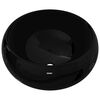 vidaXL Lavabo rond C&eacute;ramique Noir 40 x 15 cm