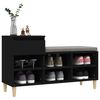 vidaXL Armoire &agrave; chaussures Noir 102x36x60 cm Bois d'ing&eacute;nierie