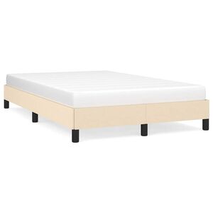 vidaXL Cadre de lit sans matelas cr&egrave;me 120x200 cm tissu