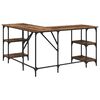 vidaXL Bureau Bois Ancien 139 x 139 x 75 cm Bois d'ing&eacute;nierie
