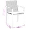 vidaXL Ensemble de salle &agrave; manger pour jardin 7 pcs Marron Poly rotin