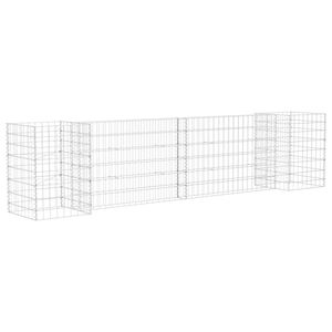 vidaXL Jardini&egrave;re &agrave; gabion en H Fil d'acier 260x40x60 cm