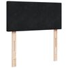vidaXL Sommier &agrave; lattes de lit avec matelas Noir 100x200 cm Velours