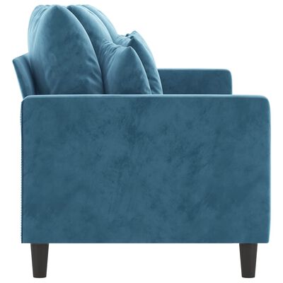 vidaXL Canapé à 3 places Bleu 180 cm Velours