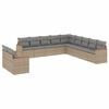 vidaXL Patio Sofa Set 11 place Beige and Grey