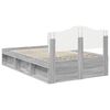 vidaXL Cadre de lit Gris Sonoma 120 x 200 cm Bois de pin massif