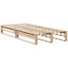 vidaXL Lit biblioth&egrave;que sans matelas 90x190 cm bois massif