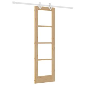 vidaXL Porte coulissante 61 x 198,5 cm Bois de pin massif et verre