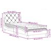 vidaXL Lit avec matelas cr&egrave;me 90x190 cm tissu