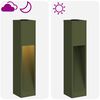 vidaXL Lumi&egrave;re de Chemin LED Solaire 2 pcs Vert olive