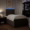 vidaXL Sommier &agrave; lattes de lit et matelas gris clair 120x190 cm tissu