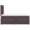 vidaXL Sommier &agrave; lattes de lit avec matelas Marron fonc&eacute; 120x200 cm