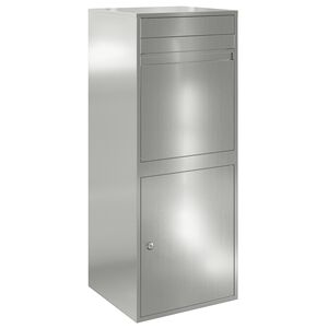 vidaXL Bo&icirc;te de d&eacute;p&ocirc;t de colis avec stockage Argent&eacute; 47,5 x 38 x 59 cm