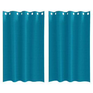 vidaXL Rideaux occultants avec anneaux 2 pcs Turquoise 175 x 140 cm