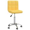 vidaXL Chaise pivotante de salle &agrave; manger Jaune moutarde Tissu