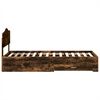vidaXL Cadre de lit Ch&ecirc;ne fum&eacute; 70 x 190 cm Bois d'ing&eacute;nierie