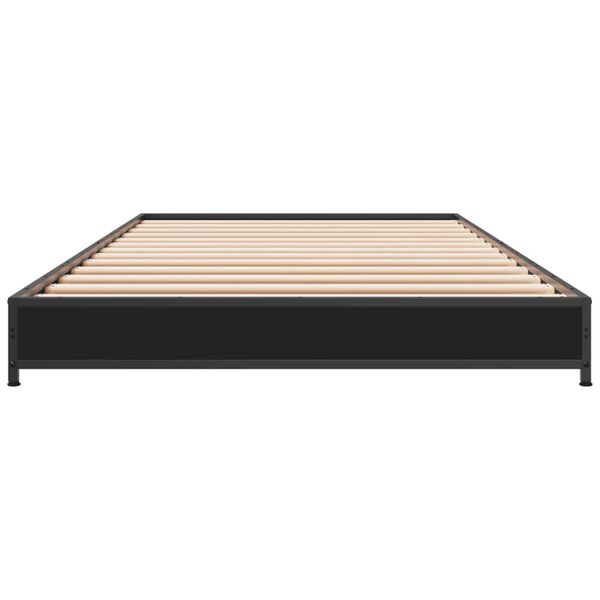 vidaXL Cadre de lit sans matelas noir 90x190 cm