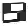 vidaXL Meuble TV Noir 80x24x63 cm Bois d'ing&eacute;nierie