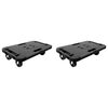 vidaXL Chariots de transport 2 pcs noir polypropyl&egrave;ne 300 kg