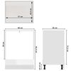 vidaXL Meuble de four "Riga" Blanc brillant 60&nbsp;x&nbsp;46&nbsp;x&nbsp;81,5&nbsp;cm Bois d'ing&eacute;nierie