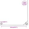 vidaXL B&acirc;che bleu 1,5x2,5 m 650 g/m&sup2;