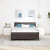 vidaXL Lit &agrave; ressorts avec matelas Marron fonc&eacute; 160 x 200 cm tissu