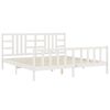 vidaXL Cadre de lit sans matelas blanc 200x200 cm bois massif de pin