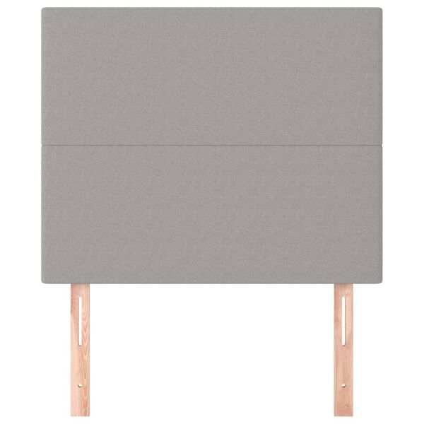 vidaXL T&ecirc;te de lit Gris clair 90x5x118/128 cm Tissu