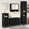 vidaXL Ensemble de mobilier de salle de bain 3 pcs Ch&ecirc;ne noir