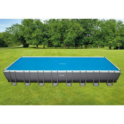 Intex Couverture solaire de piscine Bleu 960x466 cm Polyéthylène