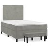 vidaXL Sommier &agrave; lattes de lit et matelas gris clair 120x190cm velours