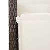 vidaXL Ensemble de bistro 3 pcs avec coussins marron r&eacute;sine tress&eacute;e