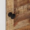 vidaXL Buffet haut Marron/blanc 40x30x110cm Bois de manguier/ d'acacia