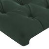 vidaXL T&ecirc;te de lit &agrave; LED Vert fonc&eacute; 183x16x118/128 cm Velours