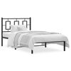 vidaXL Cadre de lit m&eacute;tal sans matelas avec t&ecirc;te de lit noir 100x200cm