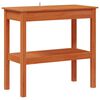 vidaXL Table console avec &eacute;tag&egrave;re Brun Cir&eacute; 80 x 40 x 75 cm Pin massif