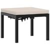 vidaXL Tabouret de jardin avec coussin noir acier enduit de poudre