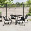 vidaXL Ensemble de salle &agrave; manger pour jardin 5 pcs Noir