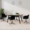 vidaXL Chaises &agrave; manger pivotantes lot de 4 Noir Velours