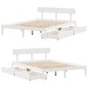 vidaXL Cadre de lit sans matelas blanc 150x200 cm bois de pin massif