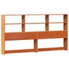vidaXL Lit biblioth&egrave;que sans matelas cire marron 180x200 cm pin massif